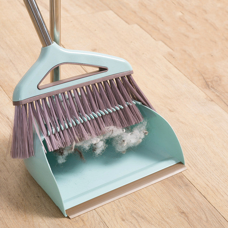Broom & Dustpan Cleaning Set with Scraper