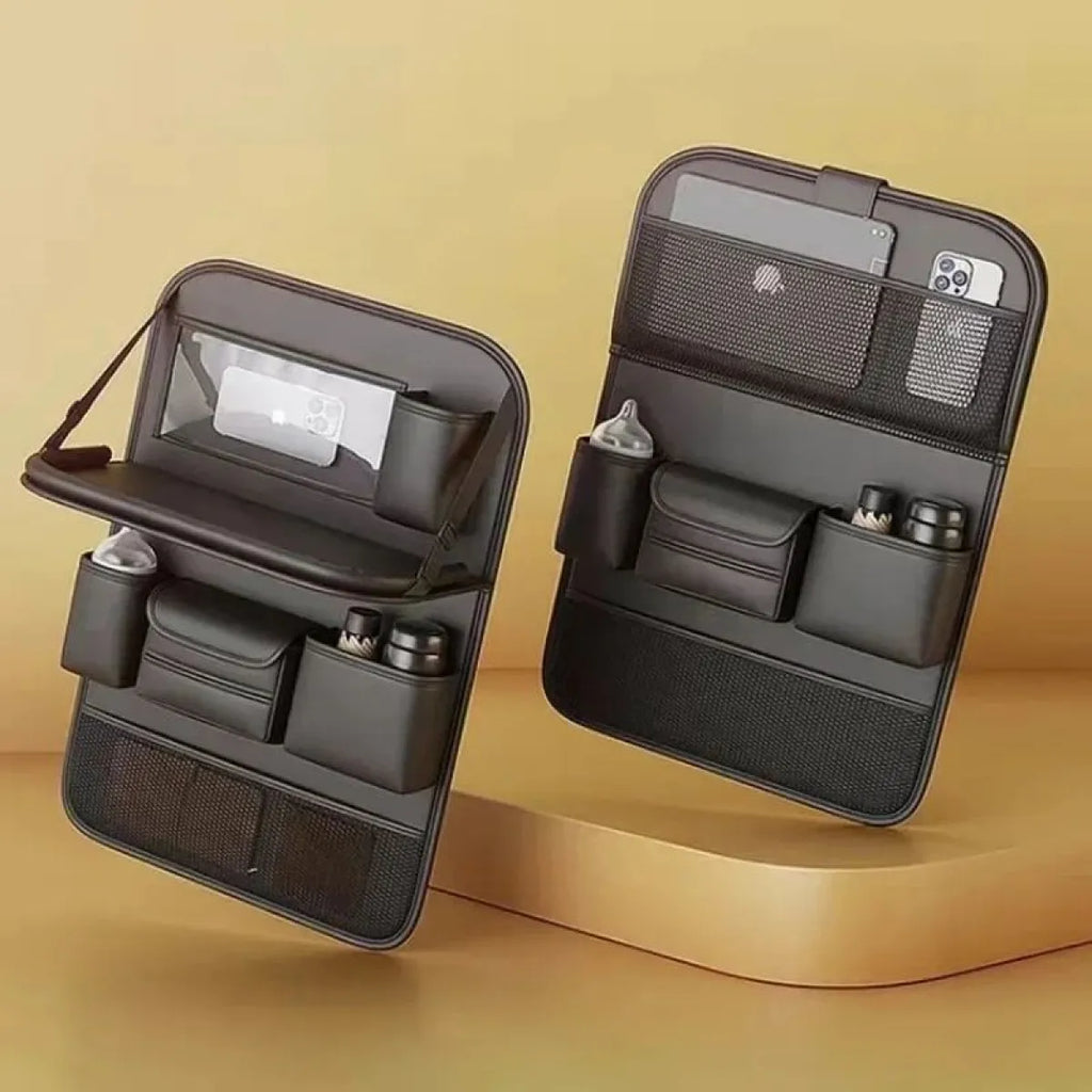 Car seat organizer tablet holder