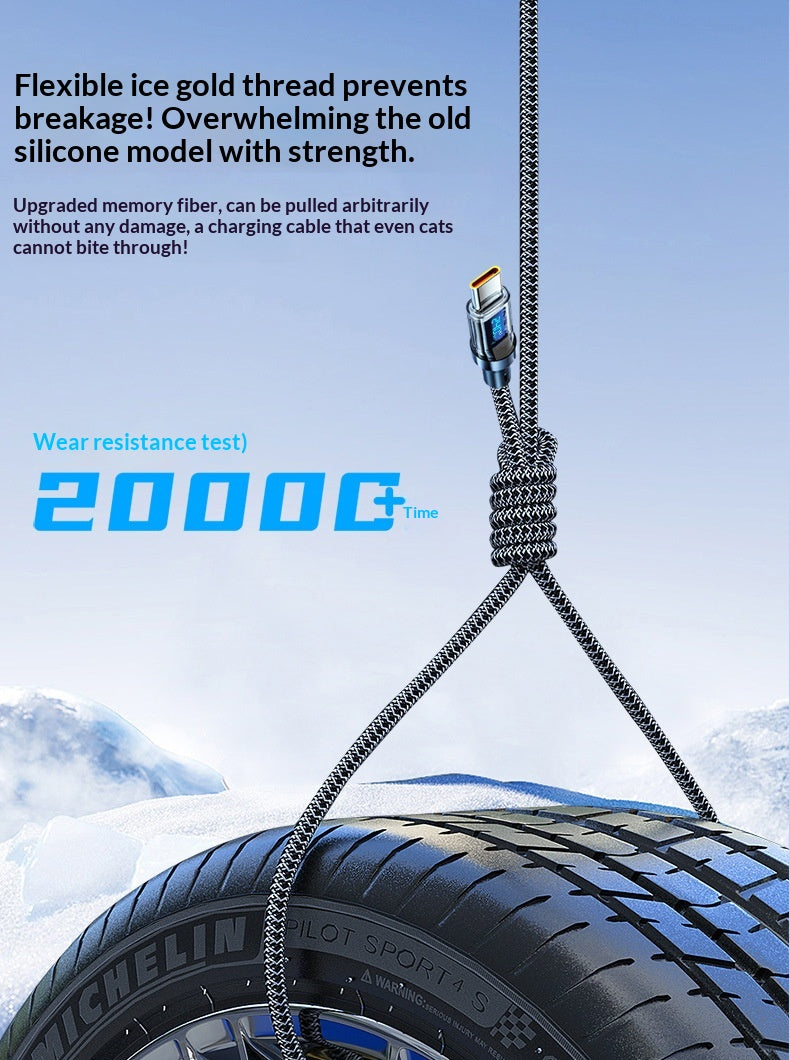 240W Type-C Fast Charging Cable, Digital Display