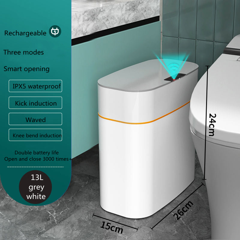 Smart Motion-Sensor Trash Can with Lid