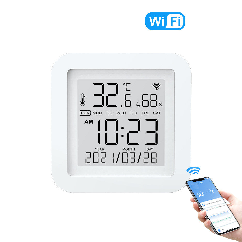 WiFi temperature humidity sensor with display
