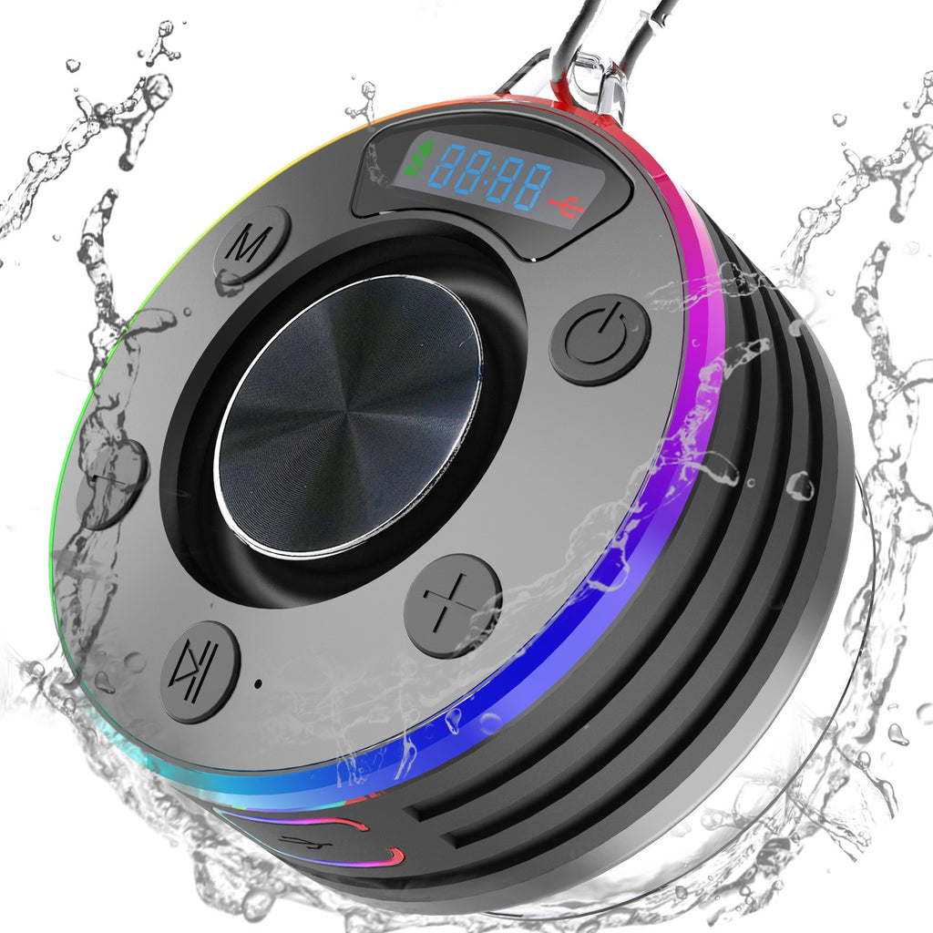 Waterproof speaker floating in pool