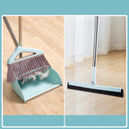 Broom & Dustpan Cleaning Set with Scraper