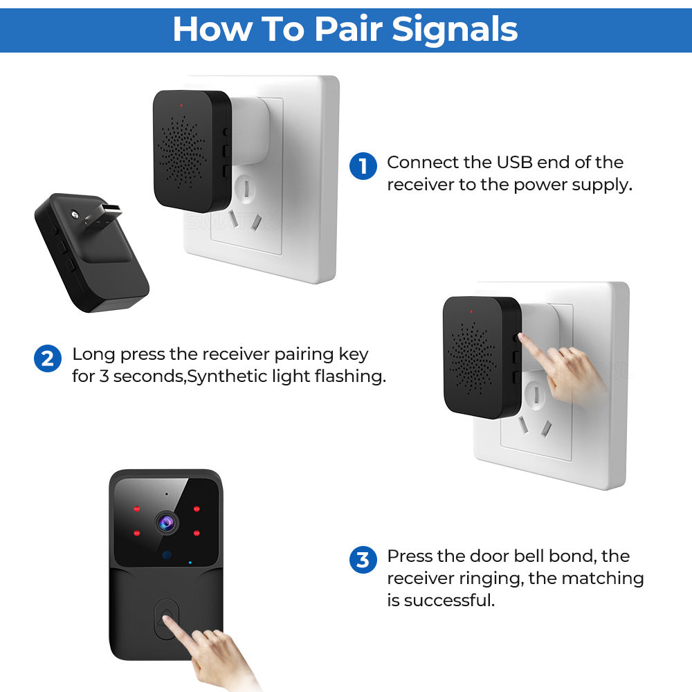 WiFi video doorbell night vision