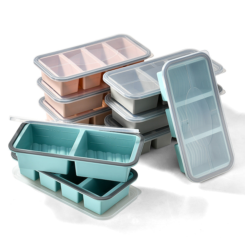 Silicone meal prep container color options