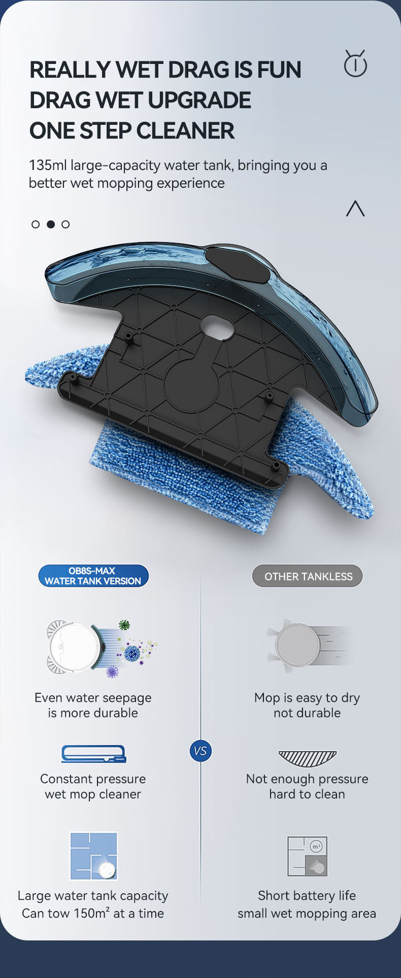 3-in-1 Smart Sweeping & Vacuum Robot