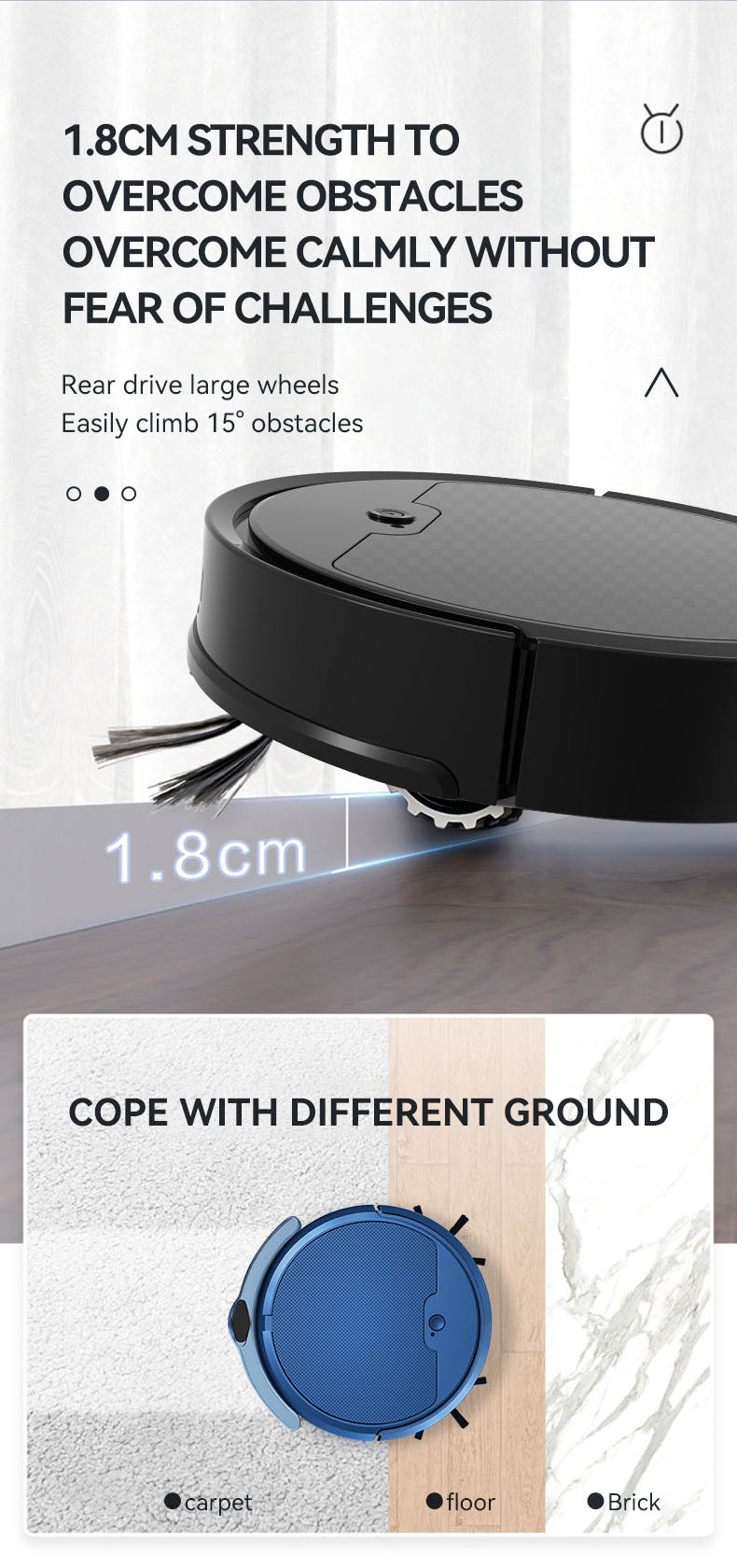 3-in-1 Smart Sweeping & Vacuum Robot