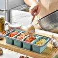 Silicone divided meal prep and freezer container