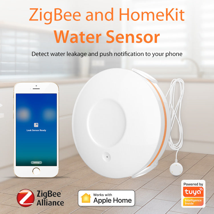 WiFi water leak detector on floor