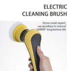 Electric cleaning brush cleaning bathroom tile