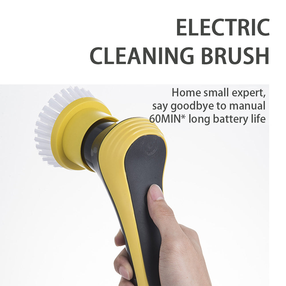 Electric cleaning brush cleaning bathroom tile