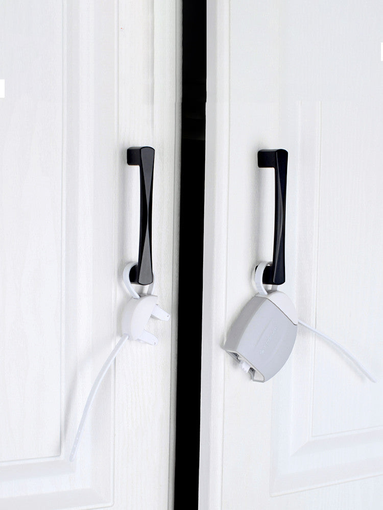 Magnetic cabinet lock installed inside cabinet